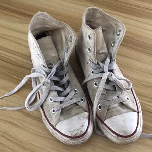 White  high-top Converse